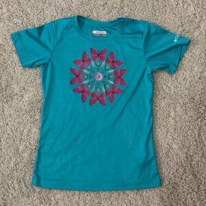 Blue Columbia Sportswear Girls Short Sleeved Shirt Size M